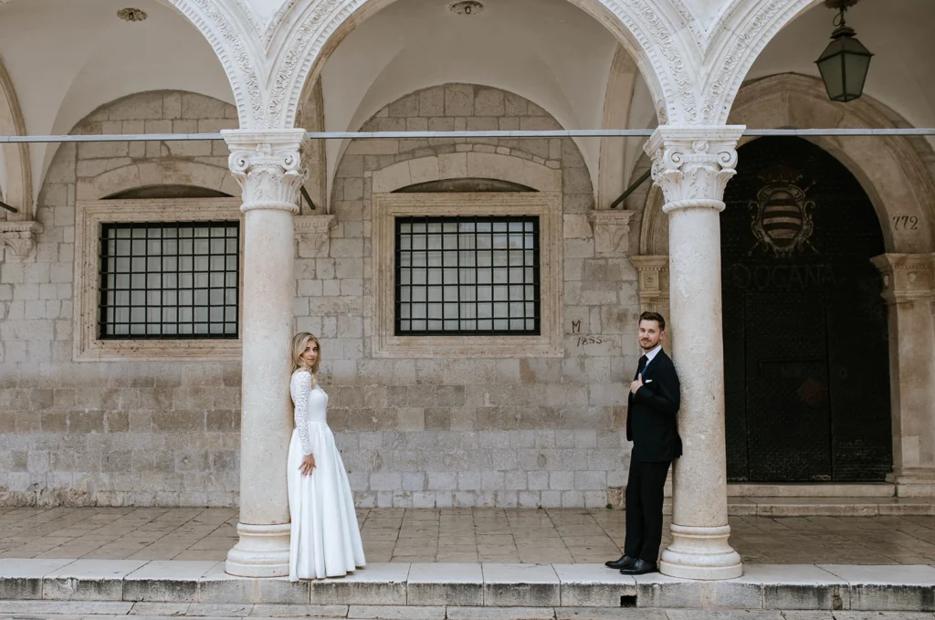 bride and groom photoshoot dubrovnik